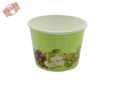 45 Stk. Eisbecher Früchte grün 140 ml Ø 70 x H 62 mm